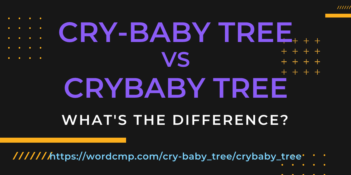 Difference between cry-baby tree and crybaby tree