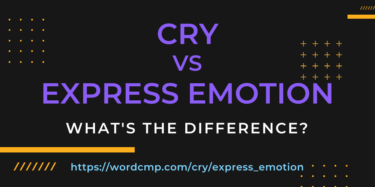 Difference between cry and express emotion