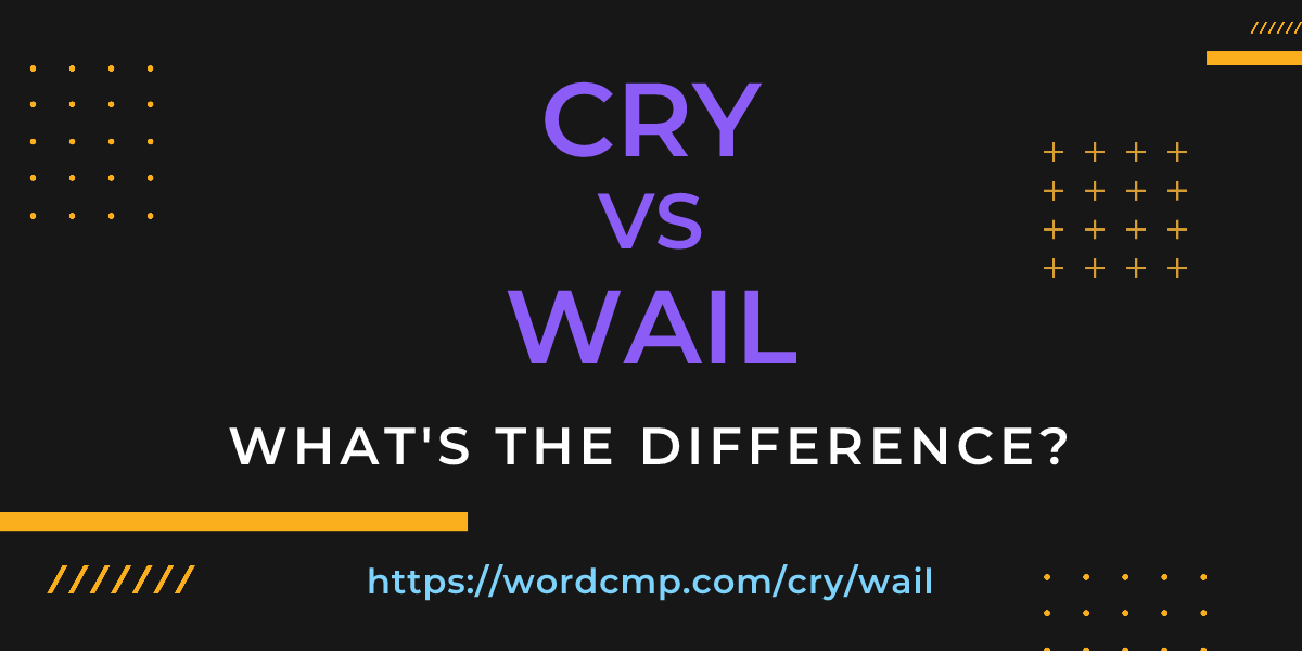 Difference between cry and wail