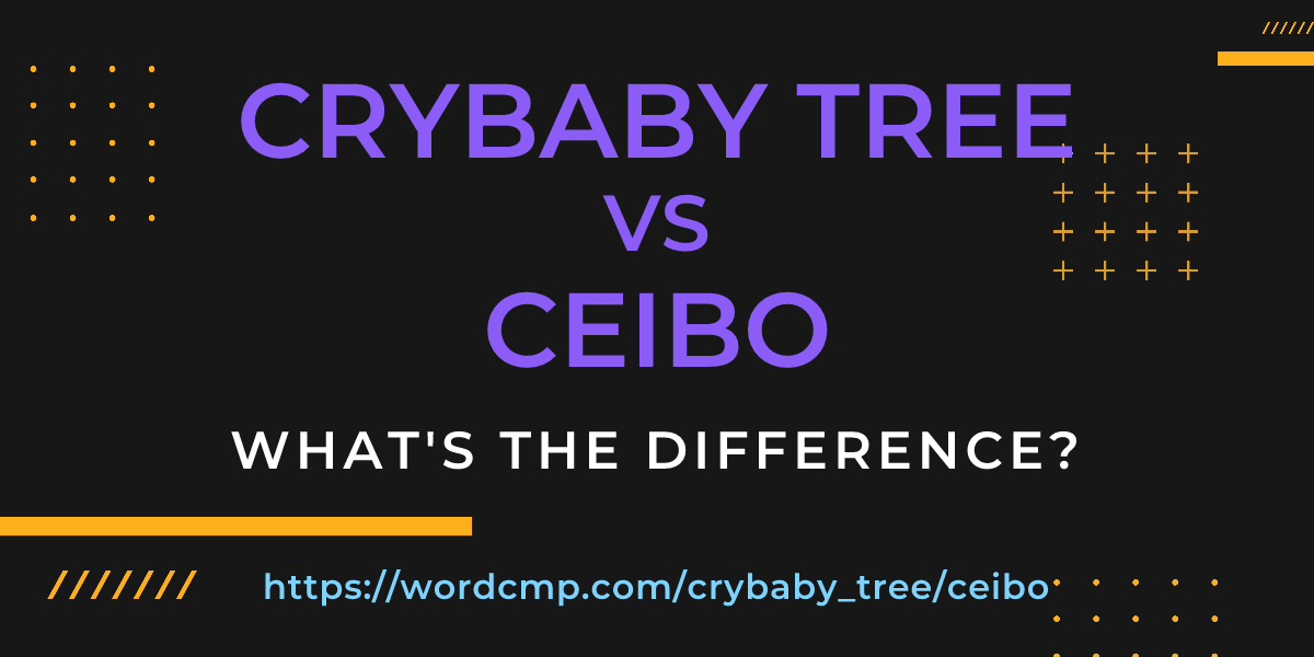 Difference between crybaby tree and ceibo