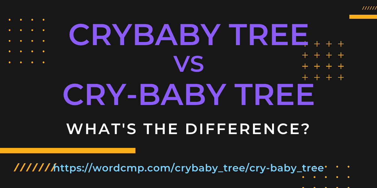 Difference between crybaby tree and cry-baby tree