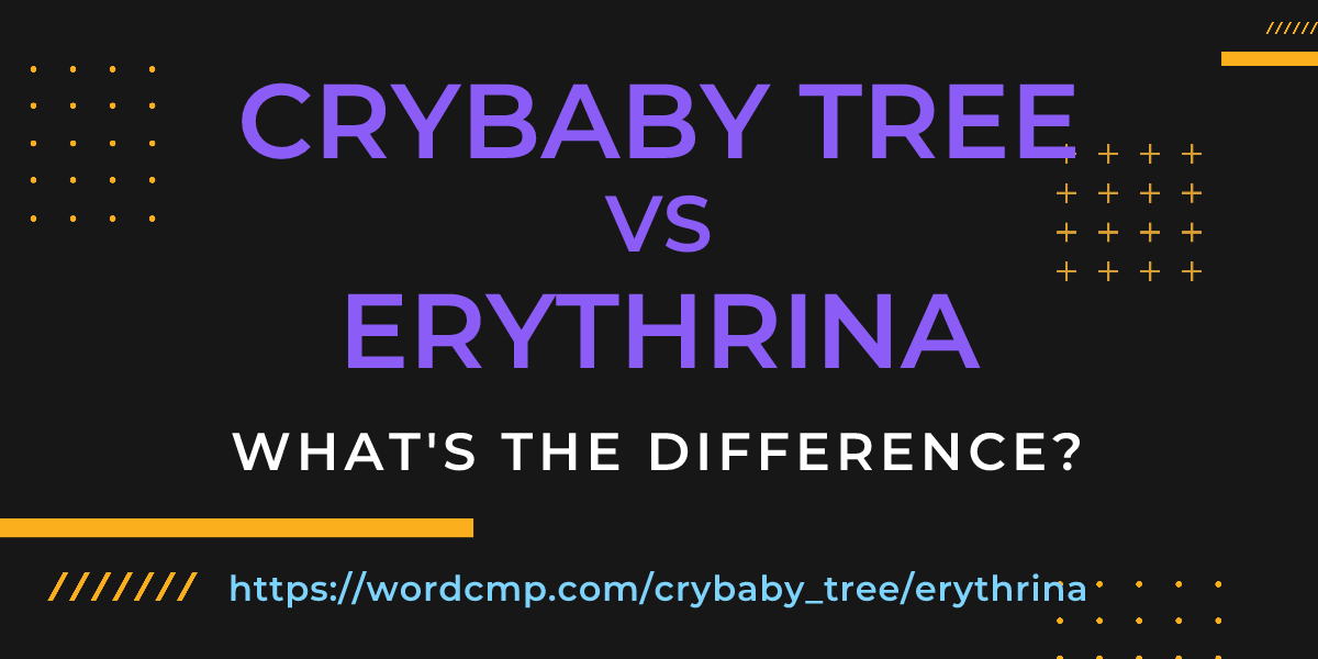 Difference between crybaby tree and erythrina