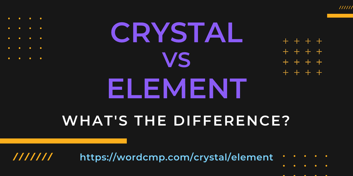 Difference between crystal and element