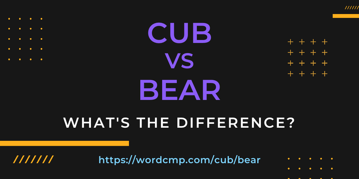 Difference between cub and bear