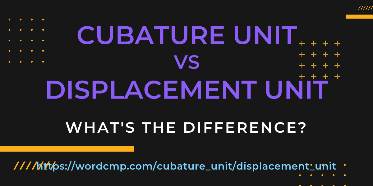 Difference between cubature unit and displacement unit