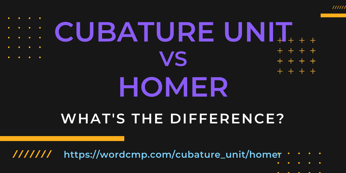 Difference between cubature unit and homer