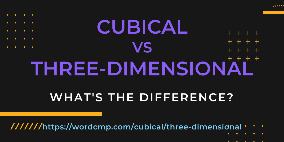 Difference between cubical and three-dimensional