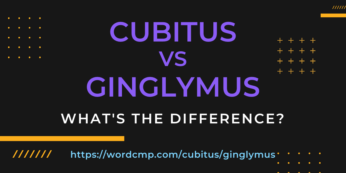 Difference between cubitus and ginglymus