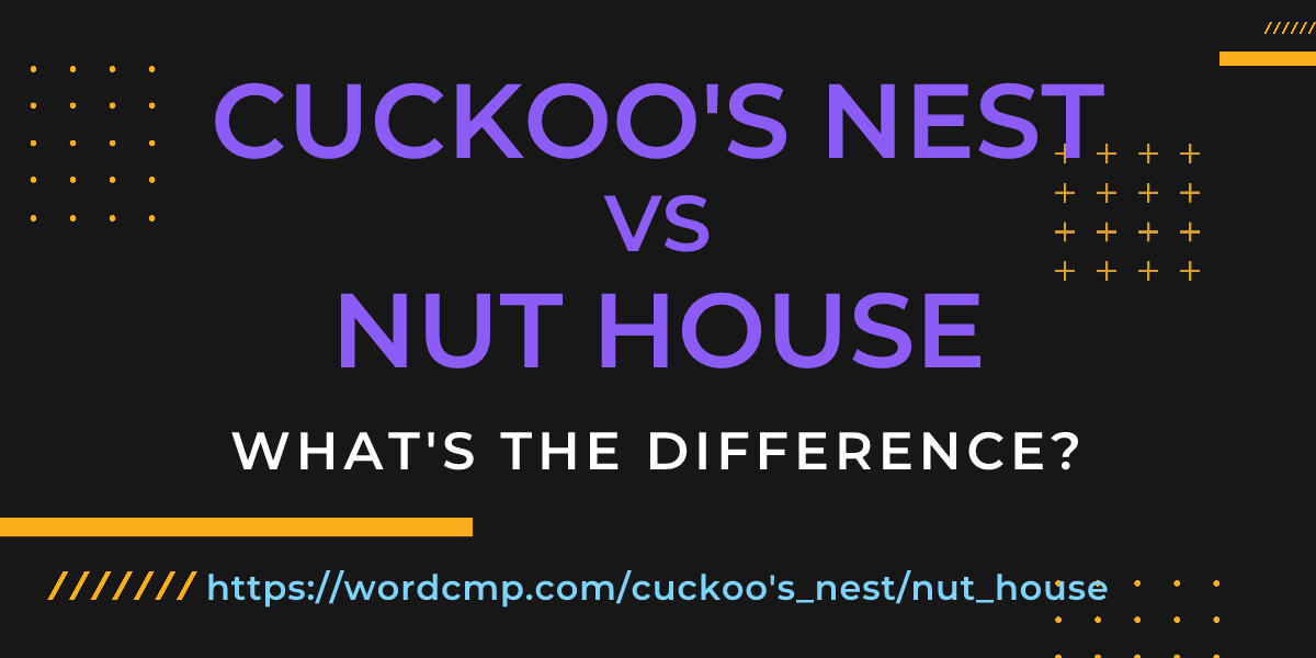 Difference between cuckoo's nest and nut house