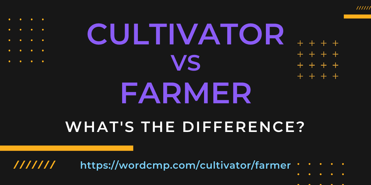 Difference between cultivator and farmer