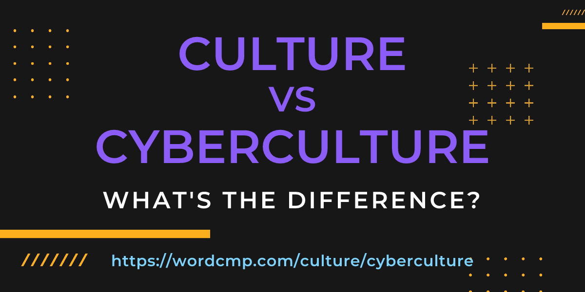 Difference between culture and cyberculture