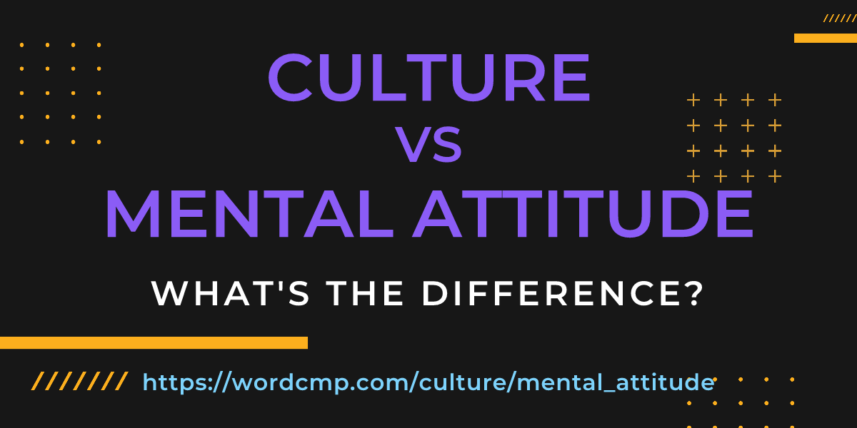 Difference between culture and mental attitude