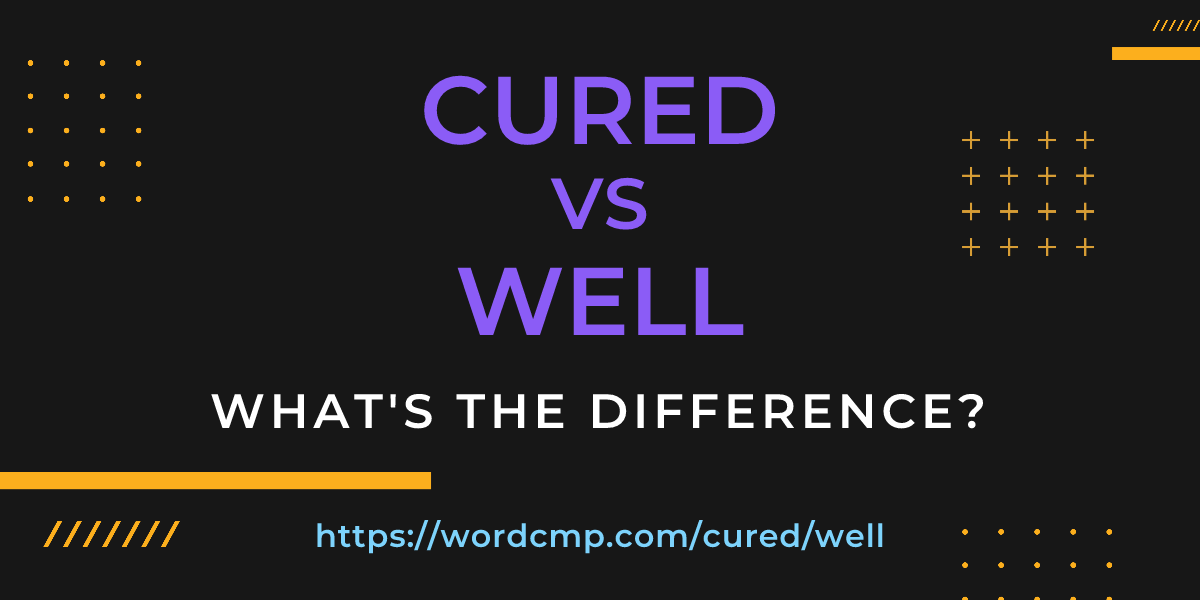 Difference between cured and well