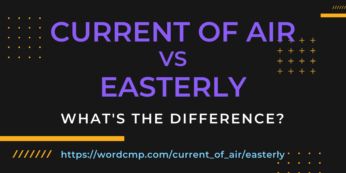 Difference between current of air and easterly
