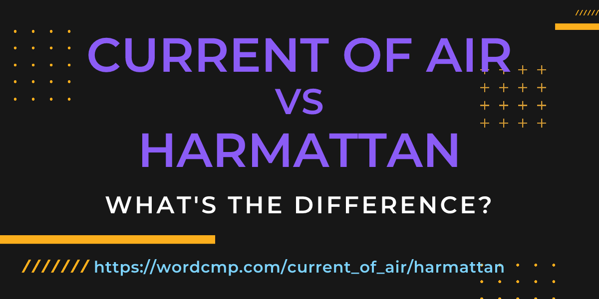 Difference between current of air and harmattan