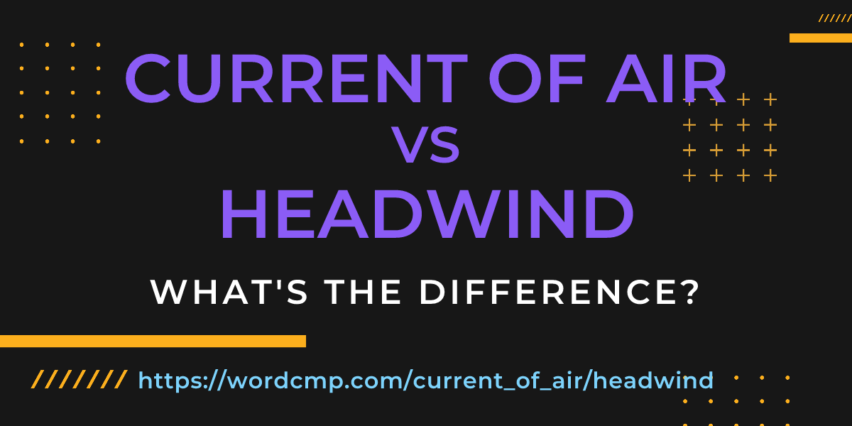 Difference between current of air and headwind
