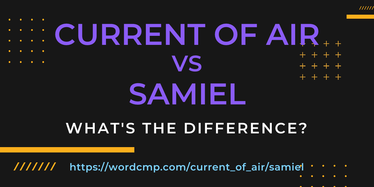 Difference between current of air and samiel