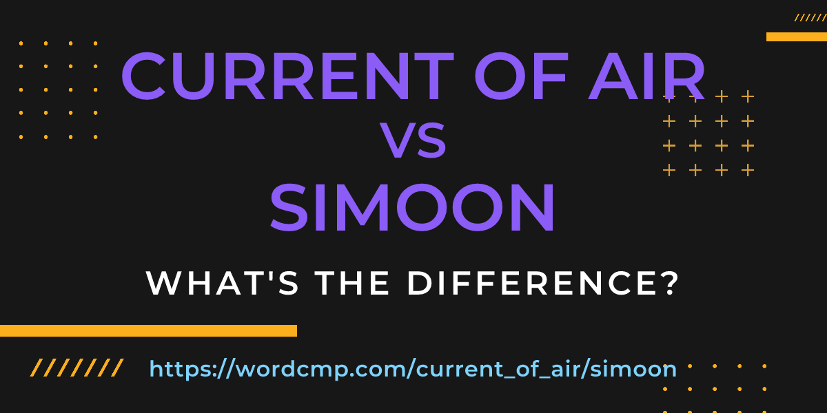 Difference between current of air and simoon
