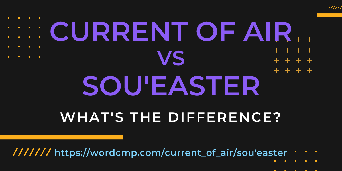 Difference between current of air and sou'easter
