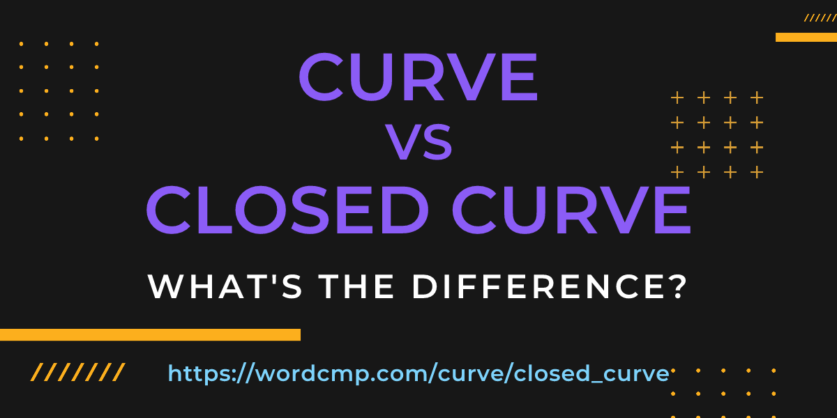 Difference between curve and closed curve
