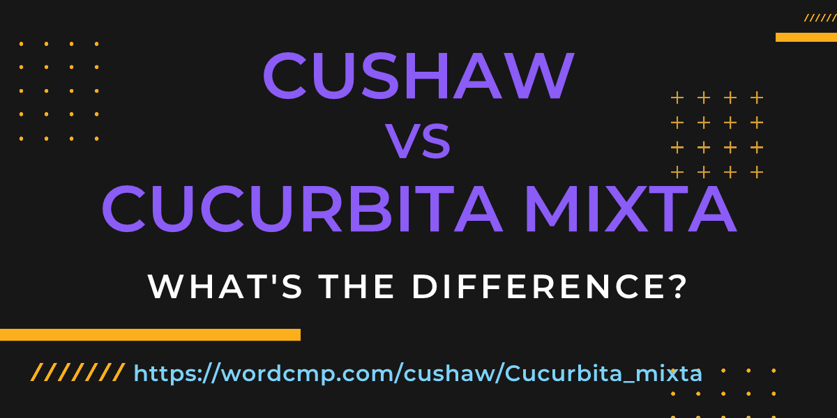 Difference between cushaw and Cucurbita mixta