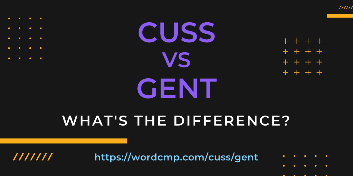 Difference between cuss and gent