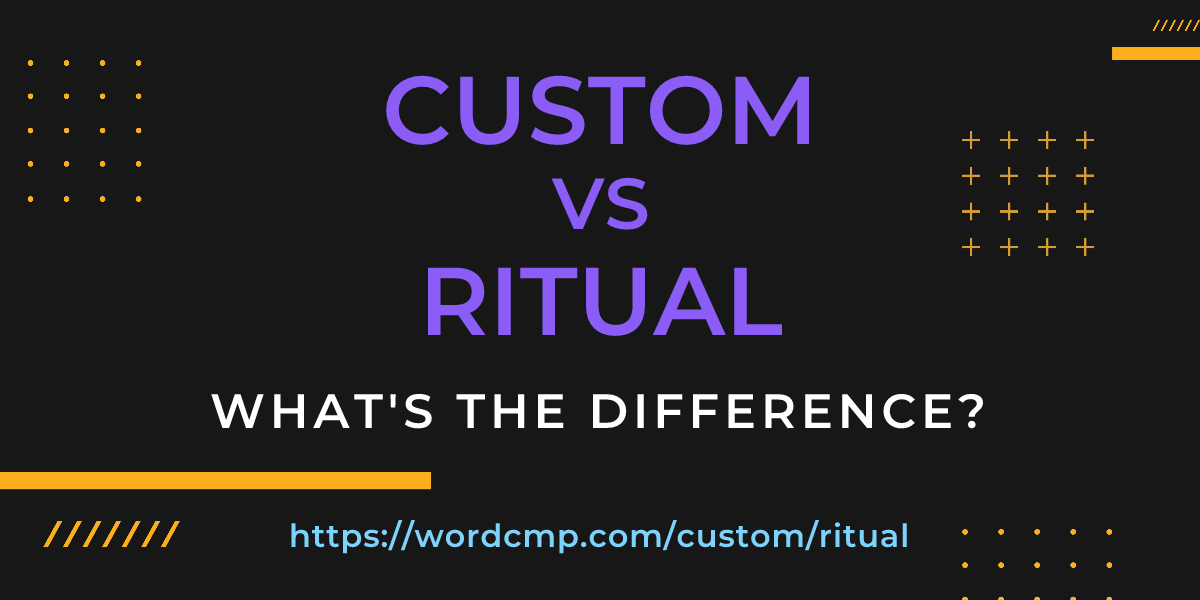 Difference between custom and ritual