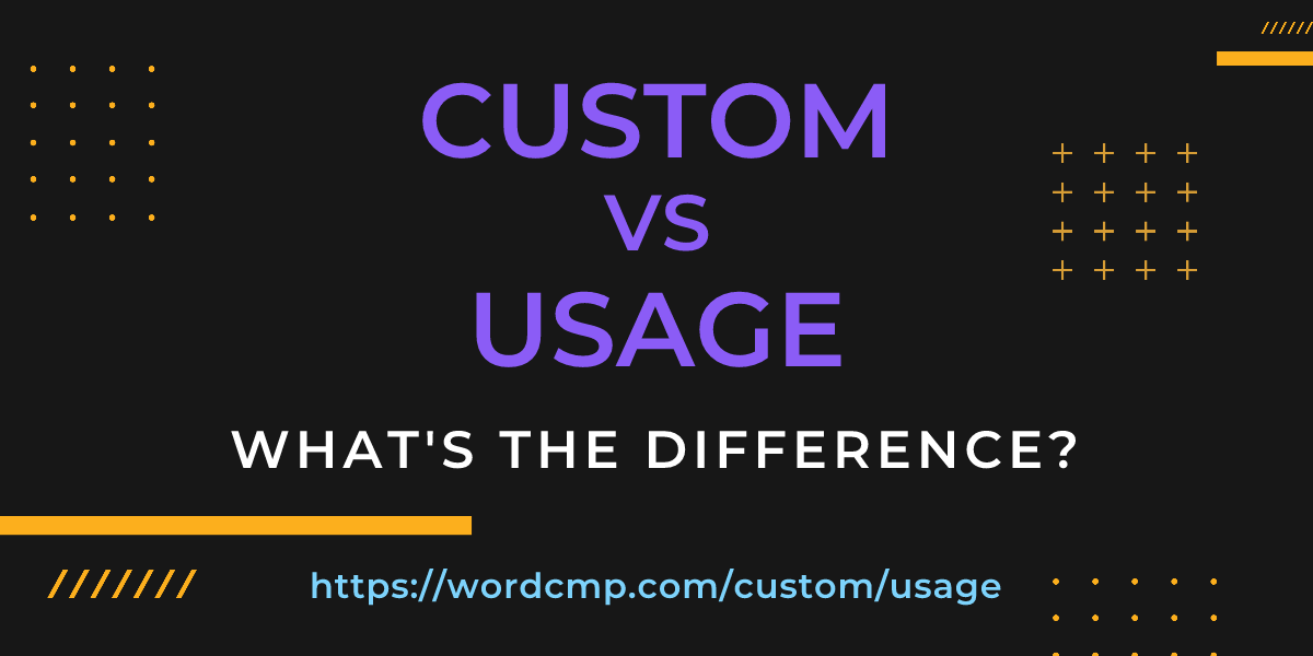Difference between custom and usage