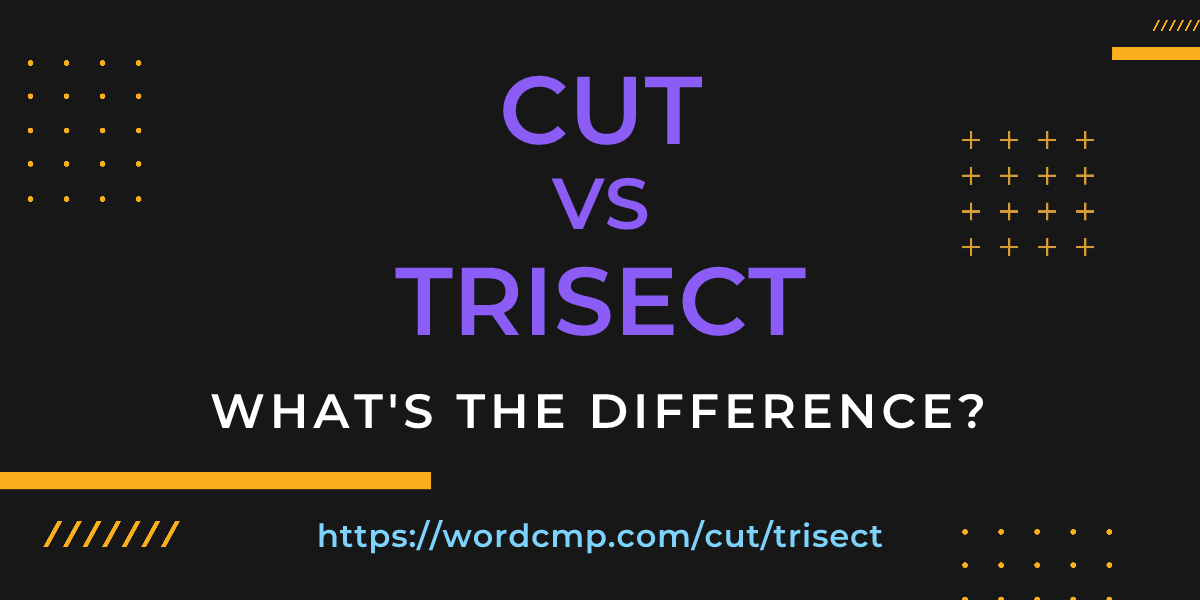 Difference between cut and trisect
