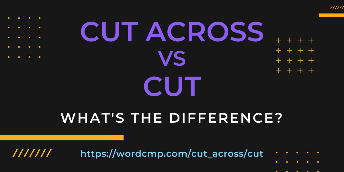 Difference between cut across and cut