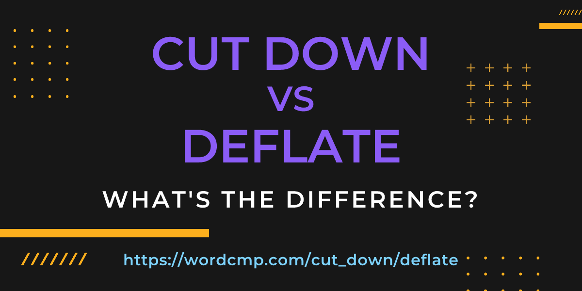 Difference between cut down and deflate