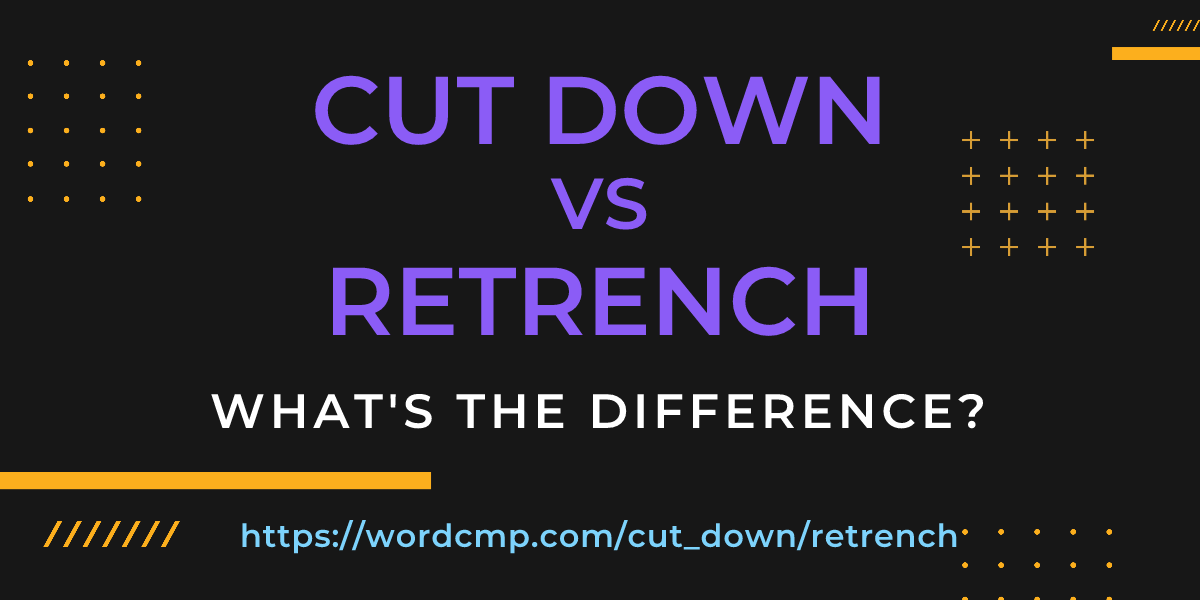 Difference between cut down and retrench