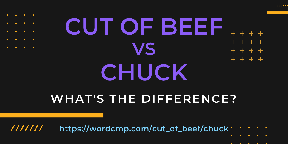 Difference between cut of beef and chuck