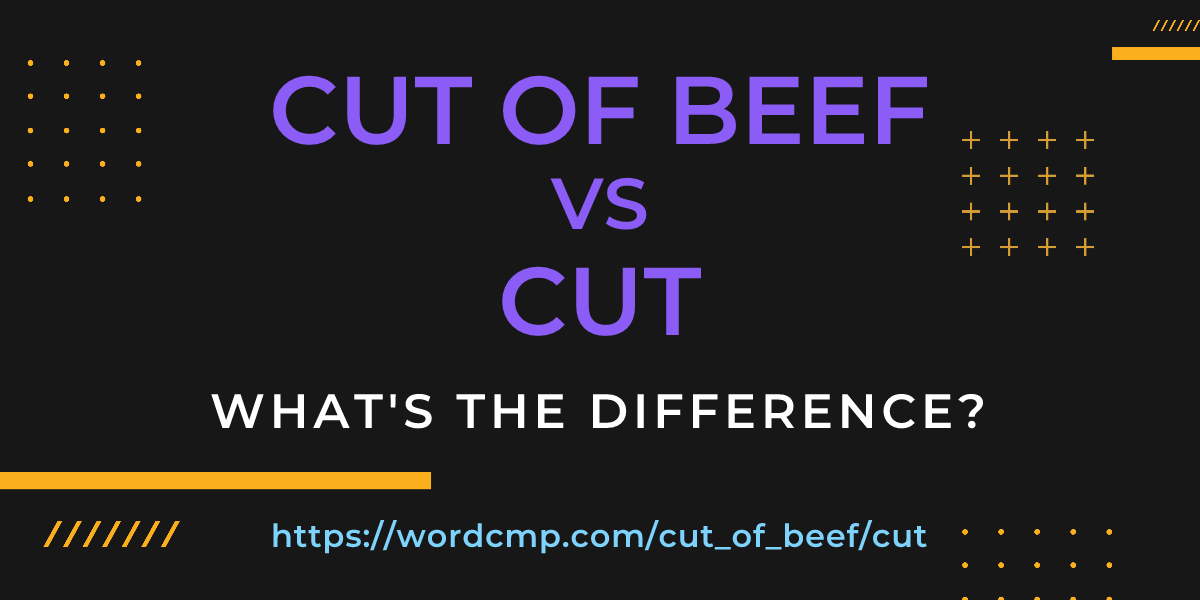 Difference between cut of beef and cut