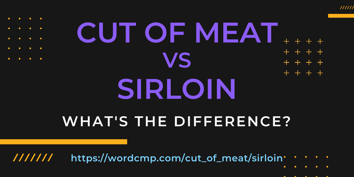 Difference between cut of meat and sirloin
