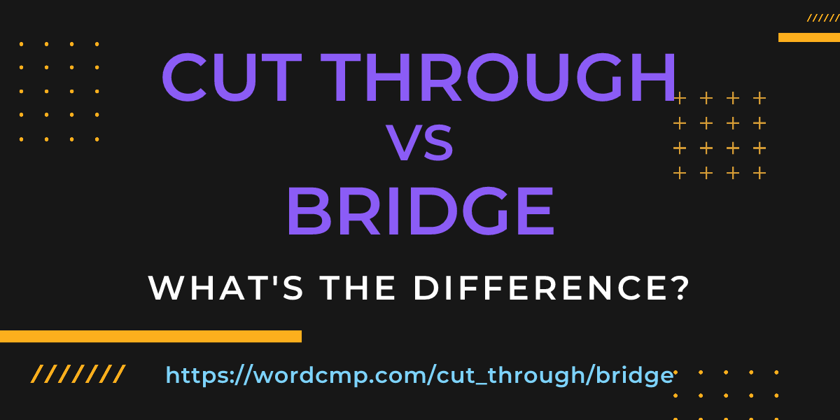 Difference between cut through and bridge
