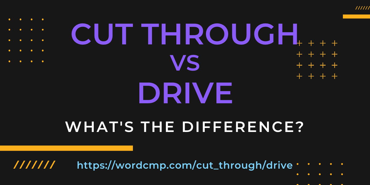Difference between cut through and drive