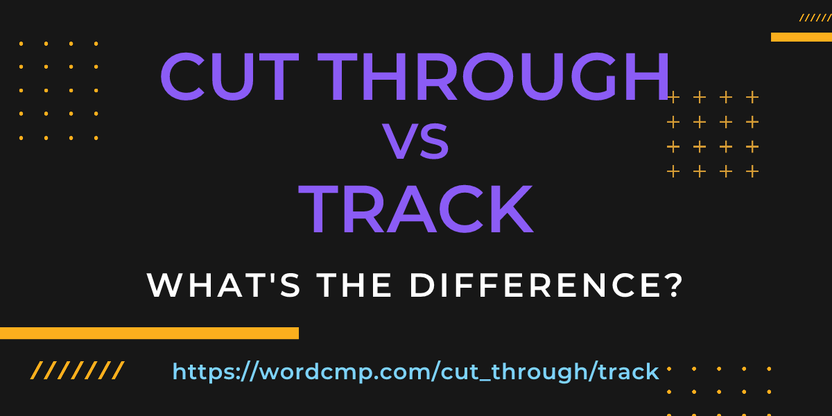 Difference between cut through and track