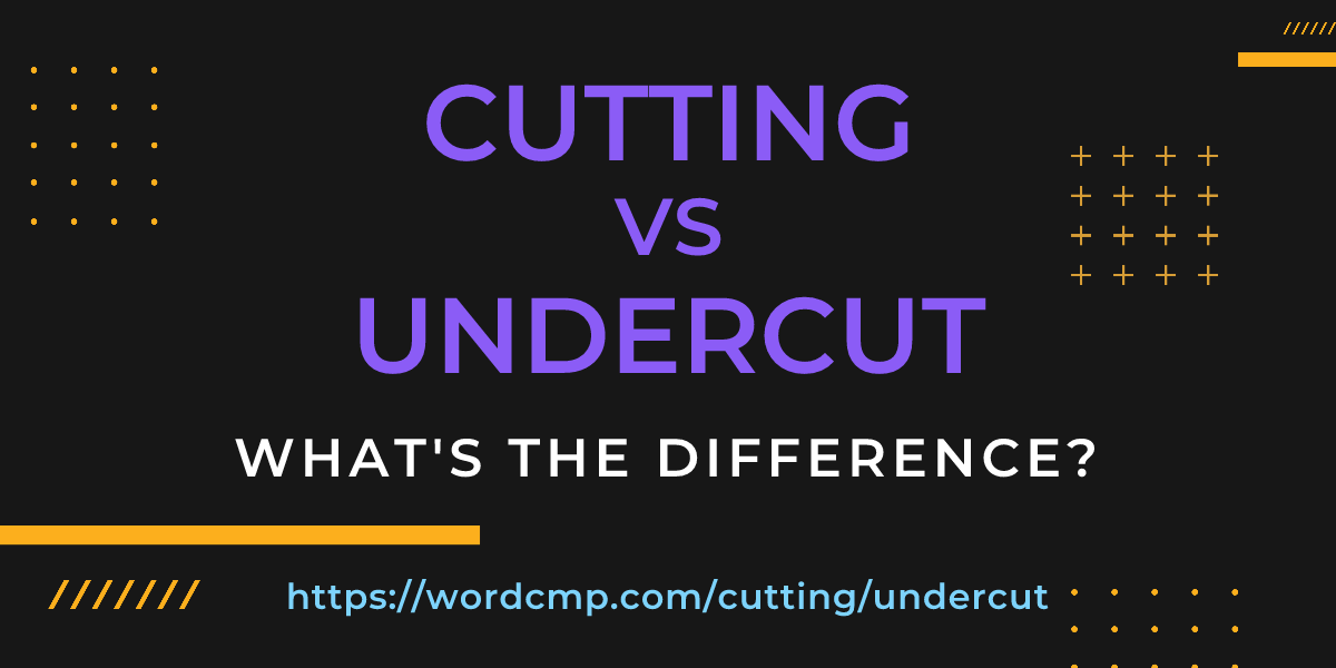 Difference between cutting and undercut