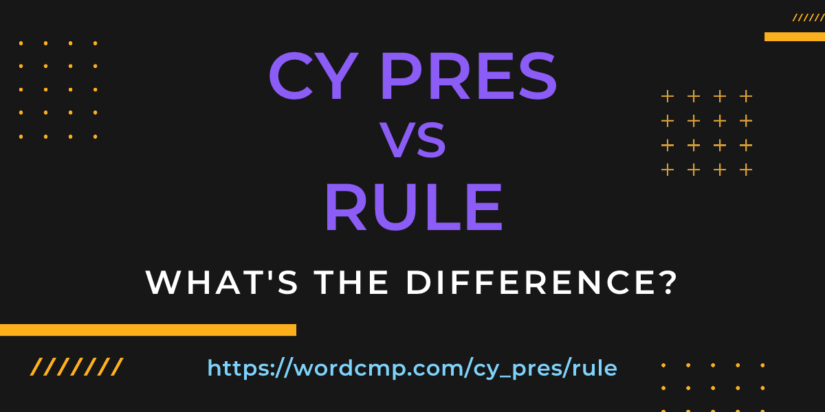 Difference between cy pres and rule