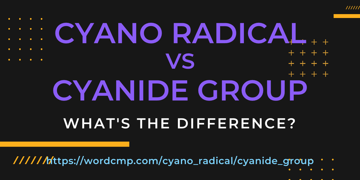 Difference between cyano radical and cyanide group