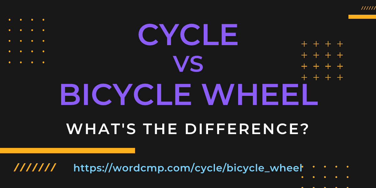 Difference between cycle and bicycle wheel