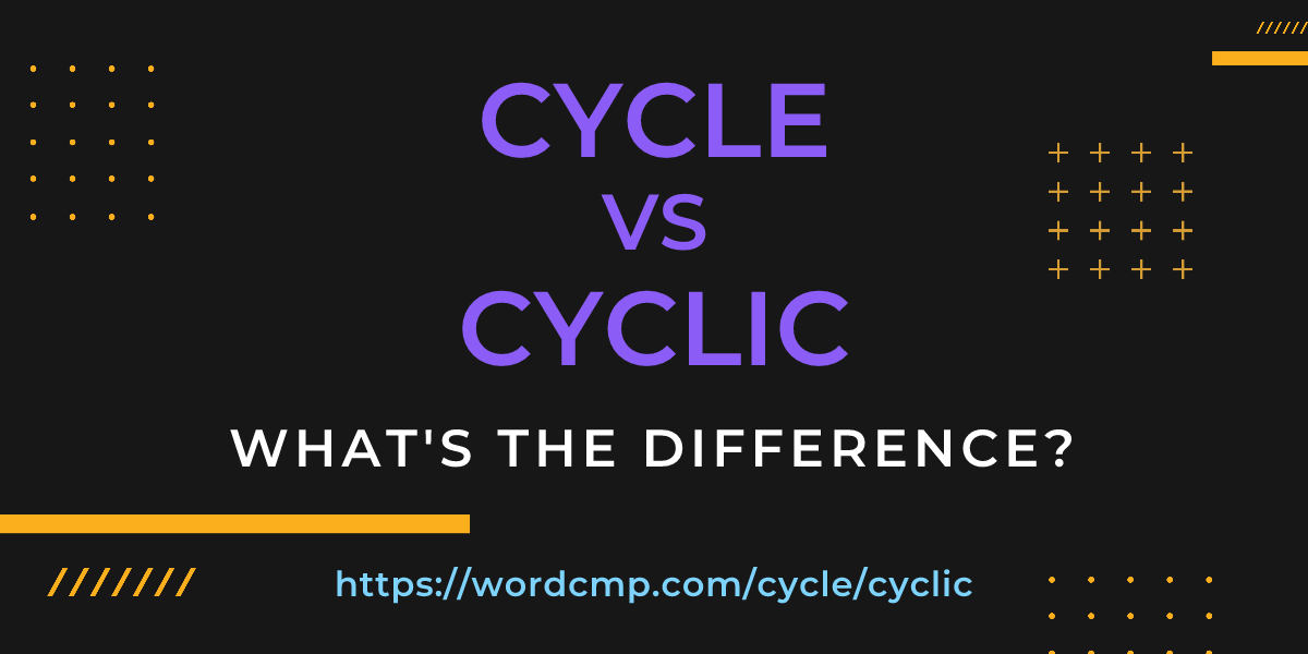 Difference between cycle and cyclic