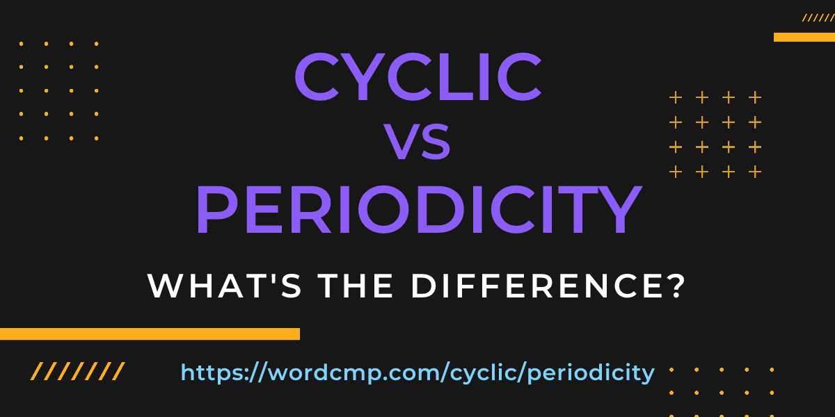 Difference between cyclic and periodicity