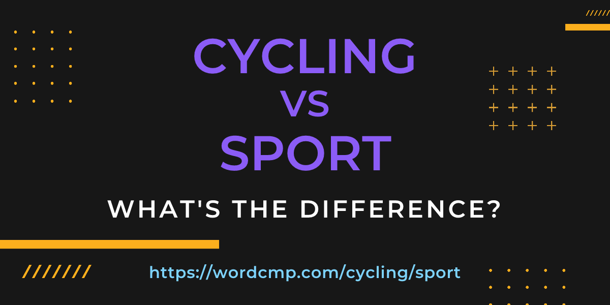 Difference between cycling and sport