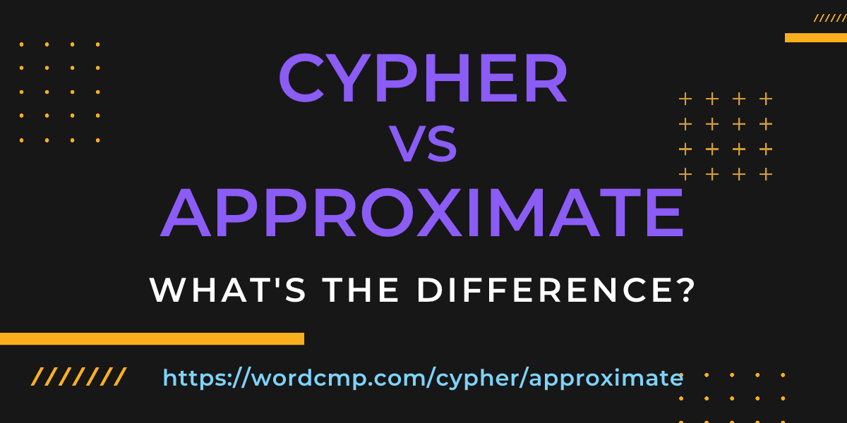 Difference between cypher and approximate