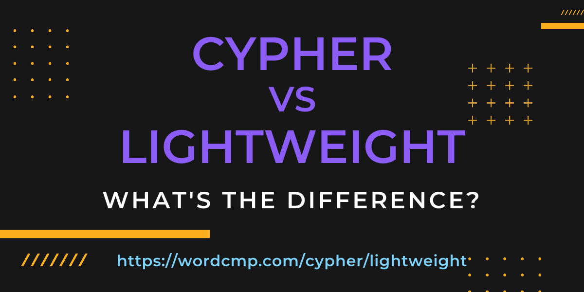 Difference between cypher and lightweight