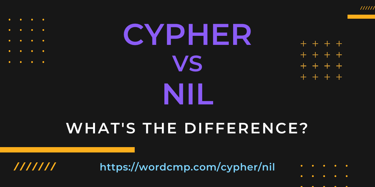 Difference between cypher and nil