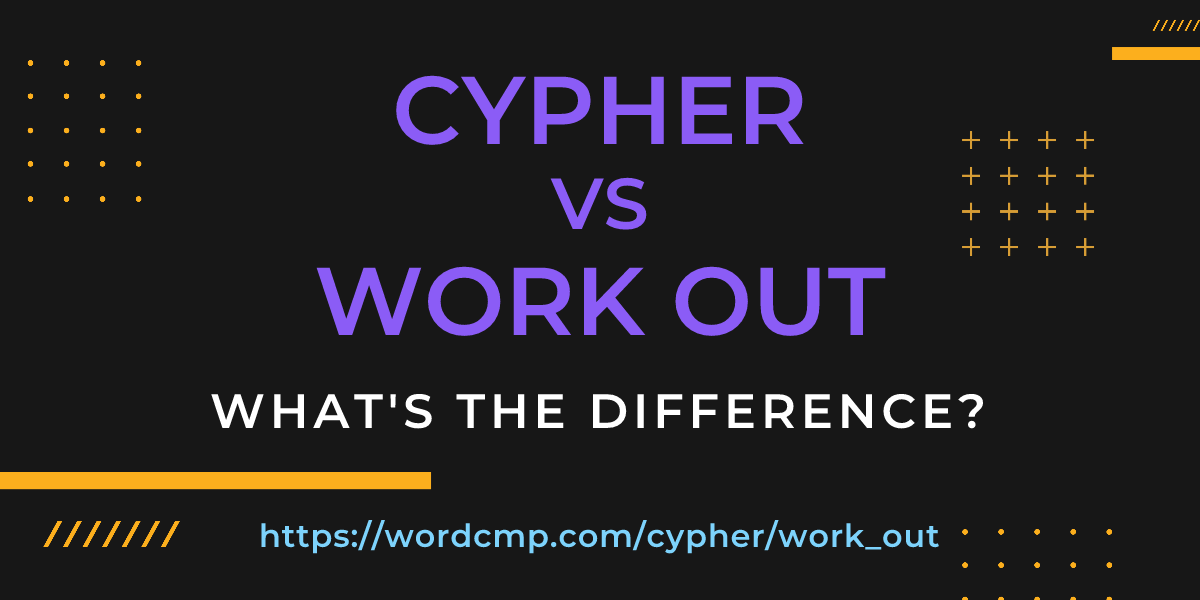 Difference between cypher and work out
