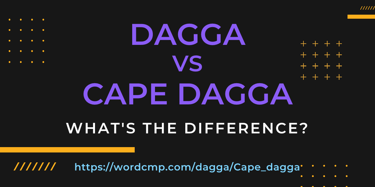 Difference between dagga and Cape dagga